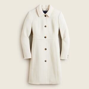 J.Crew Classic Lady Day Italian Wool Coat - 4 - Vintage White